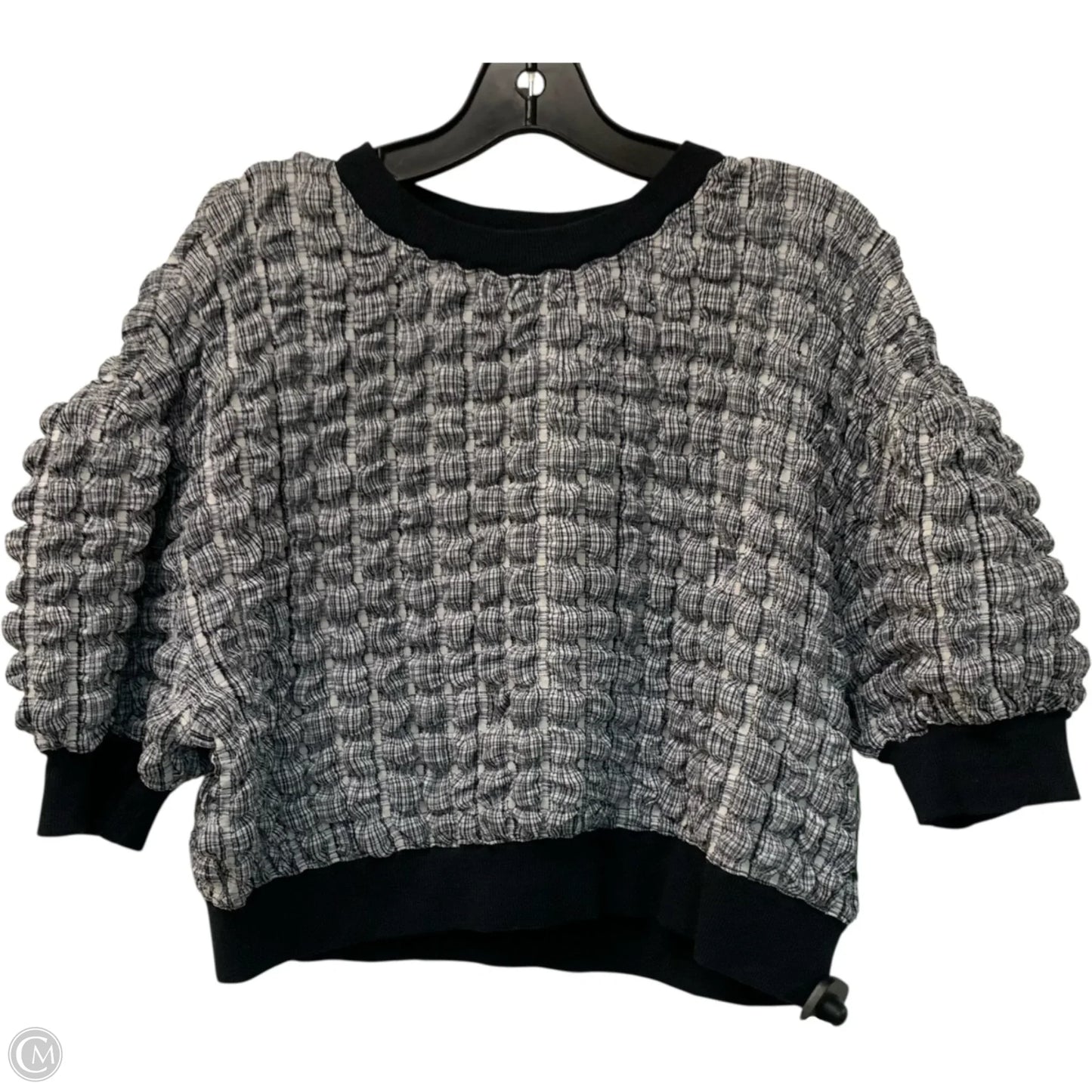 Top Short Sleeve By Maeve In Black & White, Size: S