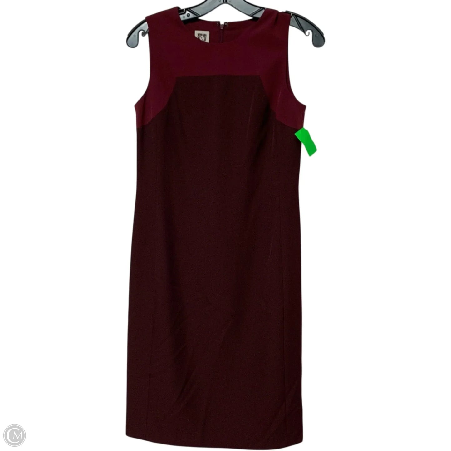 Dress Work By Anne Klein In Maroon, Size: Xs
