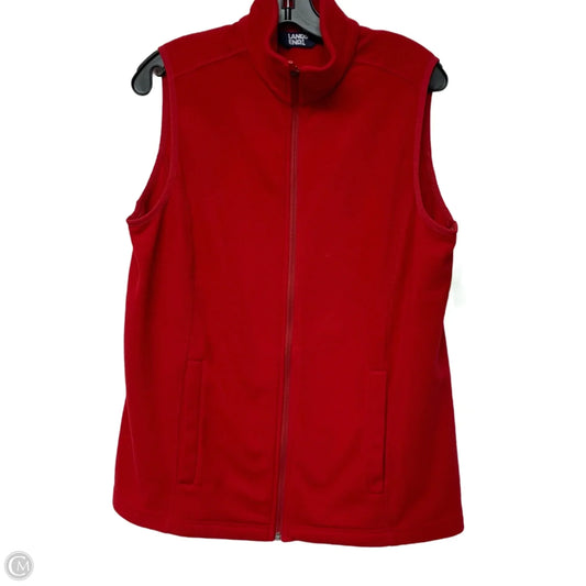 Vest Fleece By Lands End In Red, Size: M
