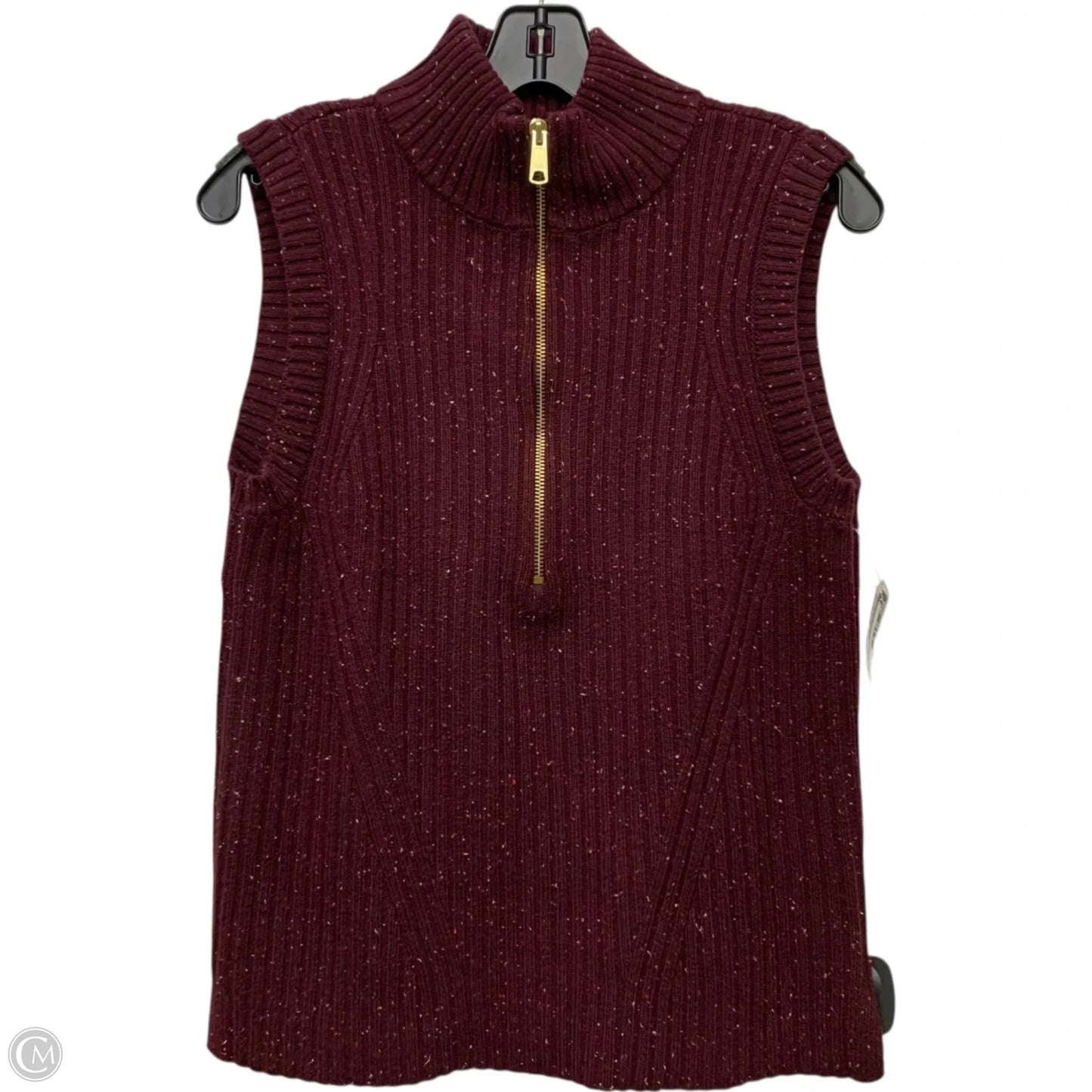 Vest Sweater By Talbots In Maroon, Size: Xs