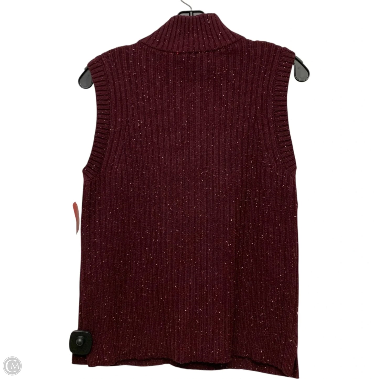 Vest Sweater By Talbots In Maroon, Size: Xs