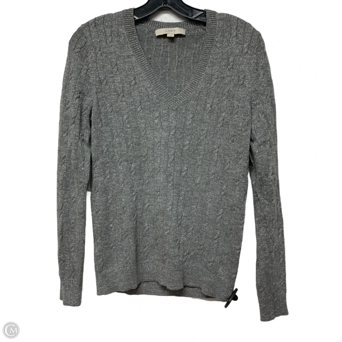 Top Long Sleeve By Loft In Silver, Size: Xs