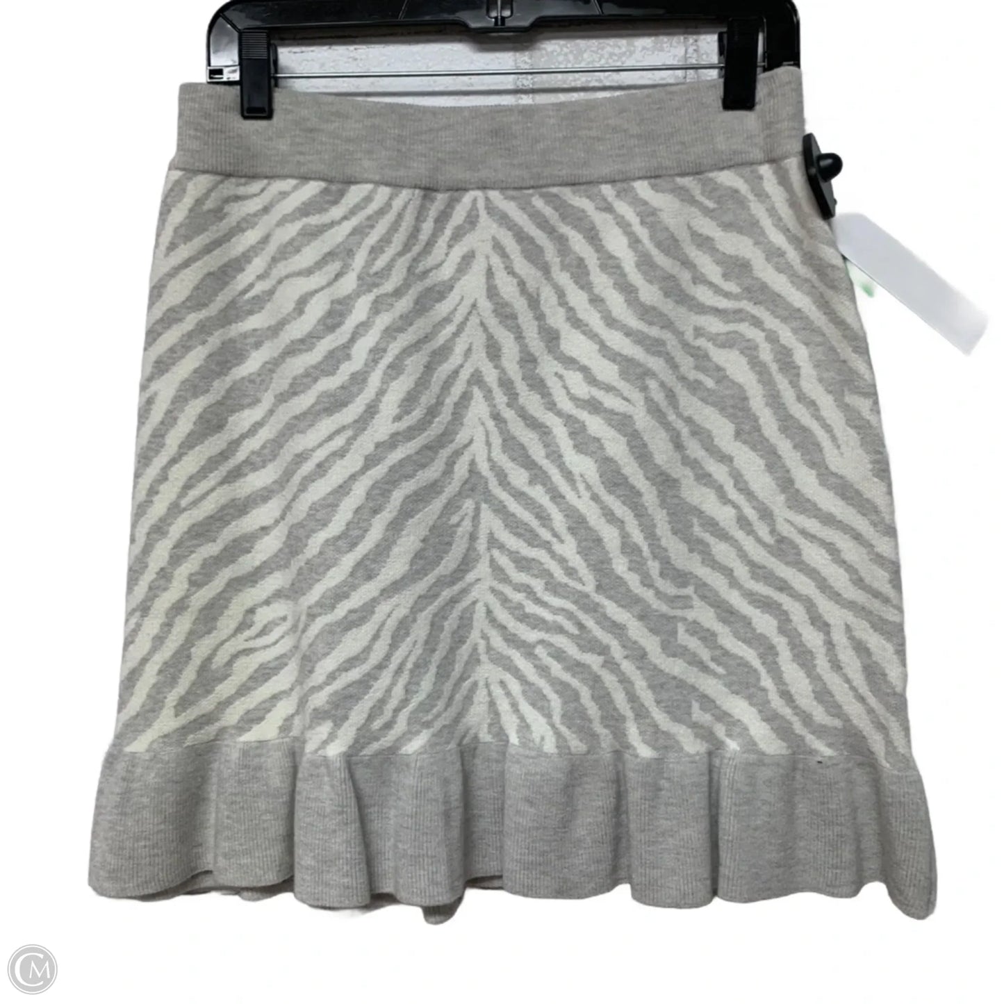 Skirt Midi By Dolan Left Coast In Grey & White, Size: Mp