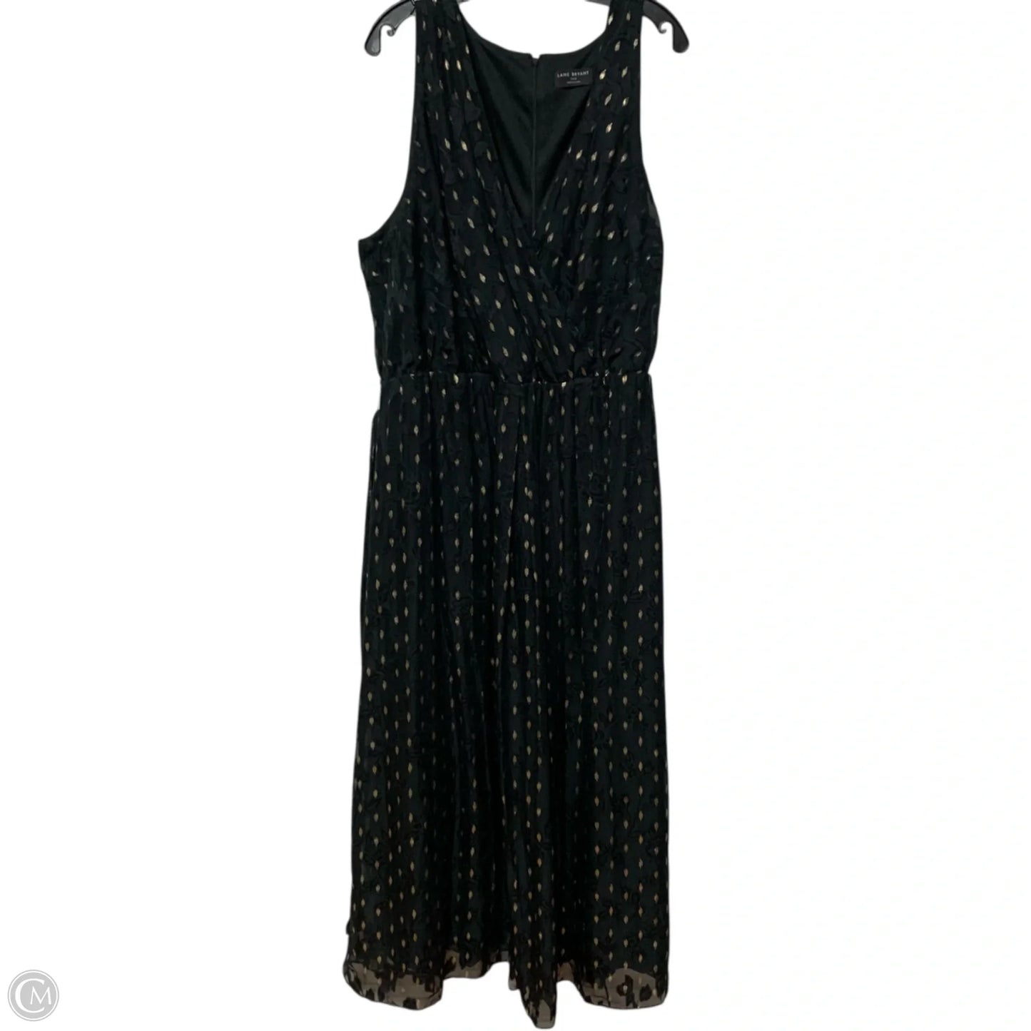 Dress Casual Maxi By Lane Bryant In Black & Gold, Size: 4x