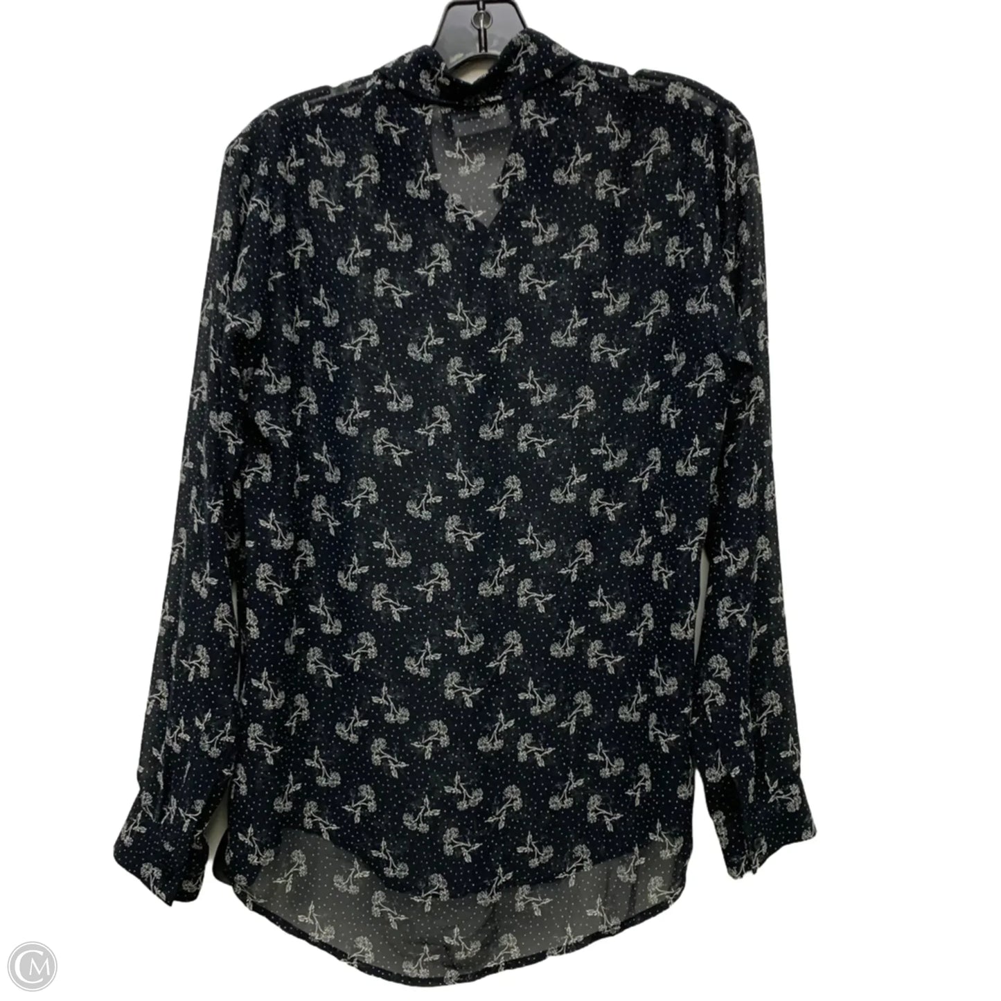 Blouse Long Sleeve By The Kooples In Black & Cream, Size: Xs