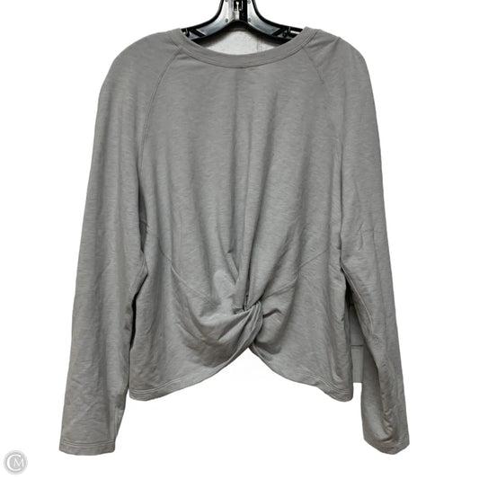 Top Long Sleeve By Lululemon In Grey, Size: L