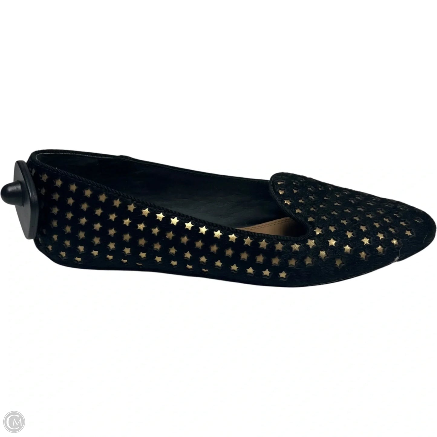 Shoes Designer By Tory Burch In Black & Gold, Size: 9