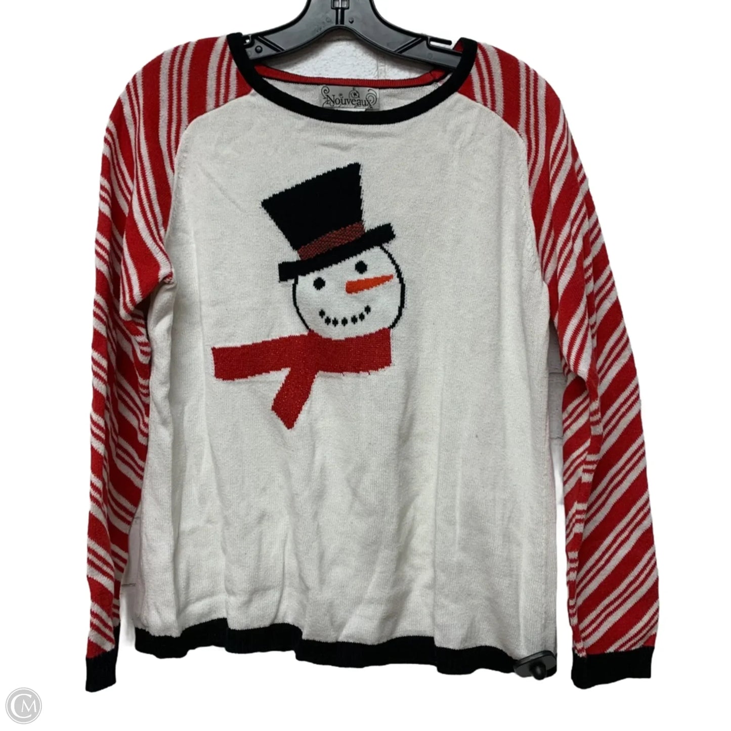 Sweater By Nouveau In Red & White, Size: M