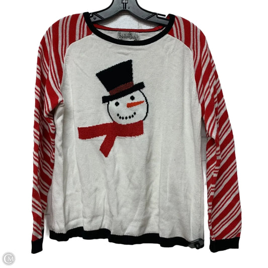 Sweater By Nouveau In Red & White, Size: M