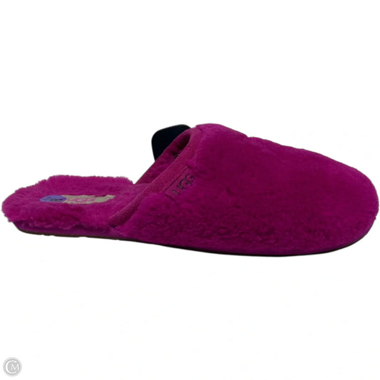 Slippers Designer By Ugg In Pink, Size: 8