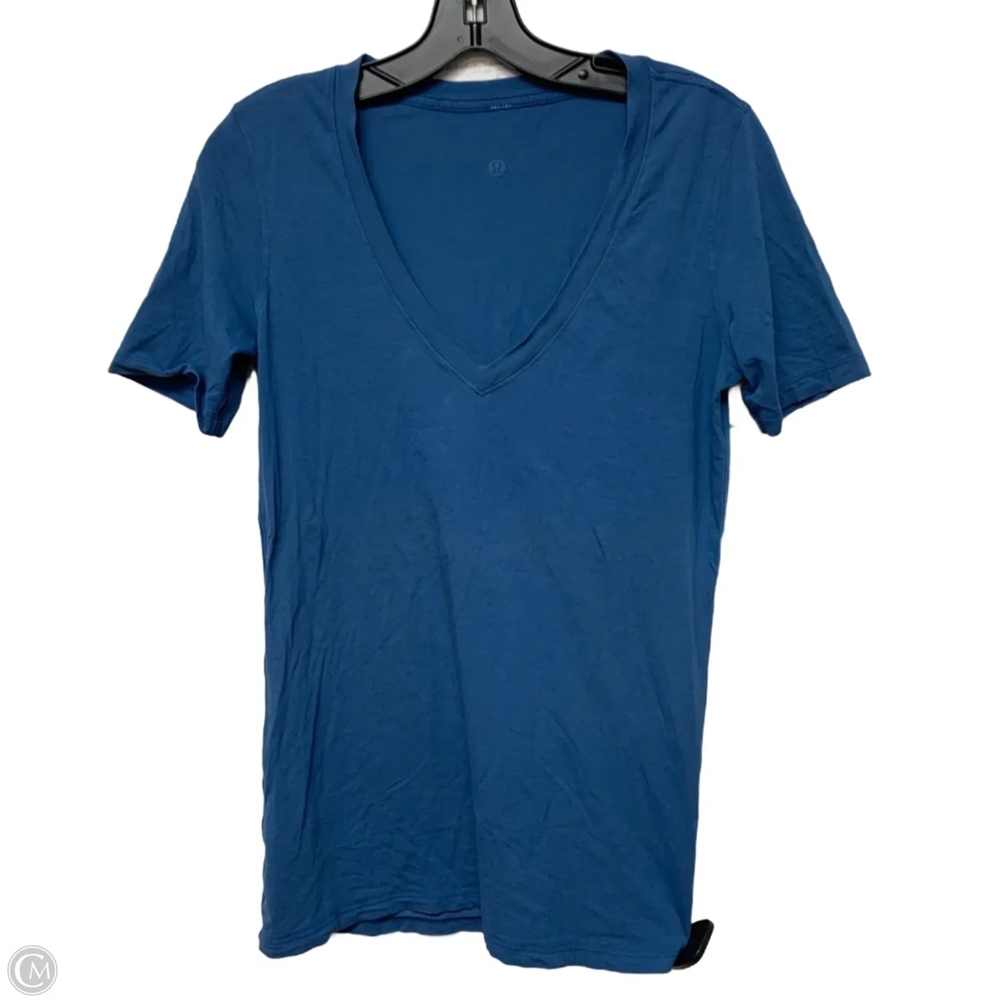 Athletic Top Short Sleeve By Lululemon In Blue, Size: S