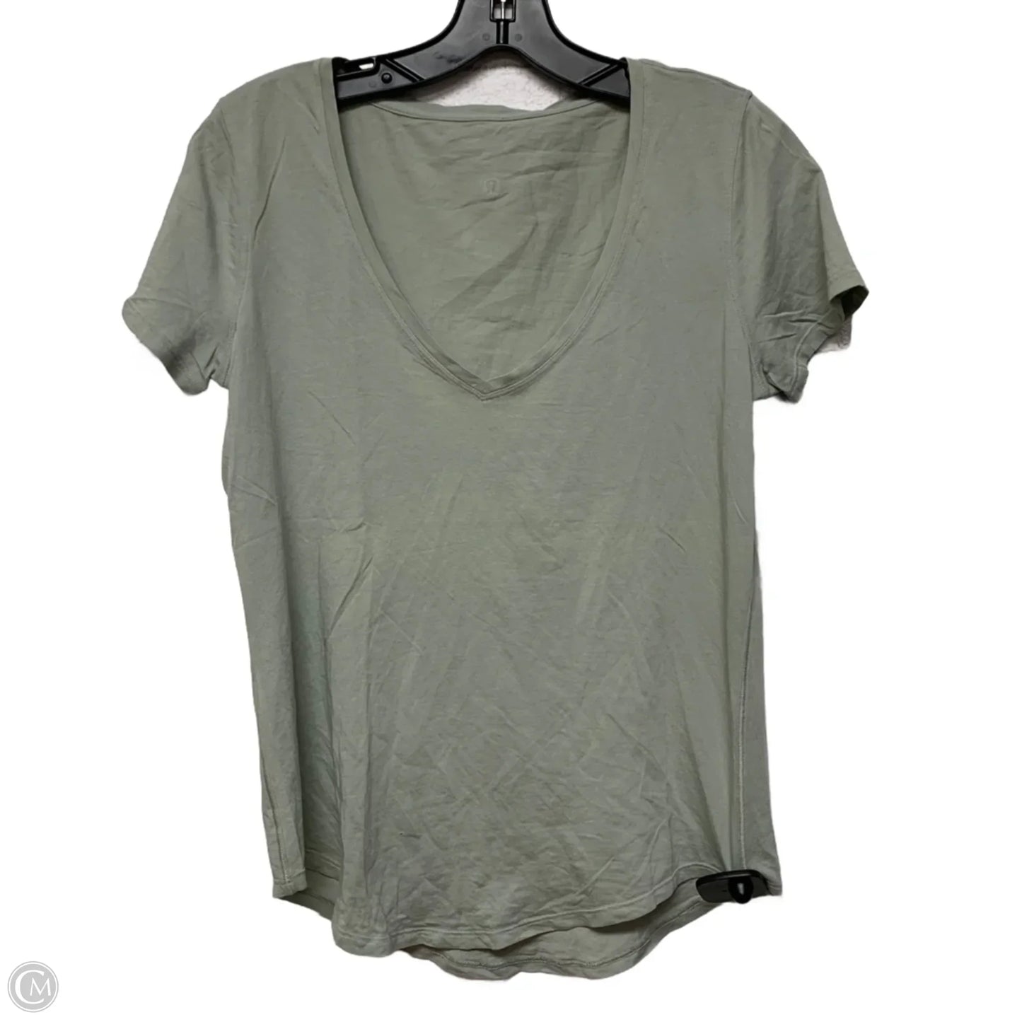 Athletic Top Short Sleeve By Lululemon In Green, Size: S