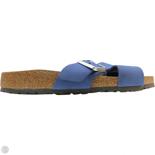 Sandals Flats By Birkenstock In Blue & Brown, Size: 7, Narrow