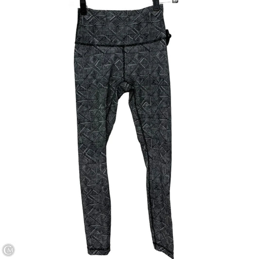 Athletic Leggings By Lululemon In Black & White, Size: S