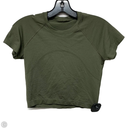 Athletic Top Short Sleeve By Lululemon In Green, Size: S
