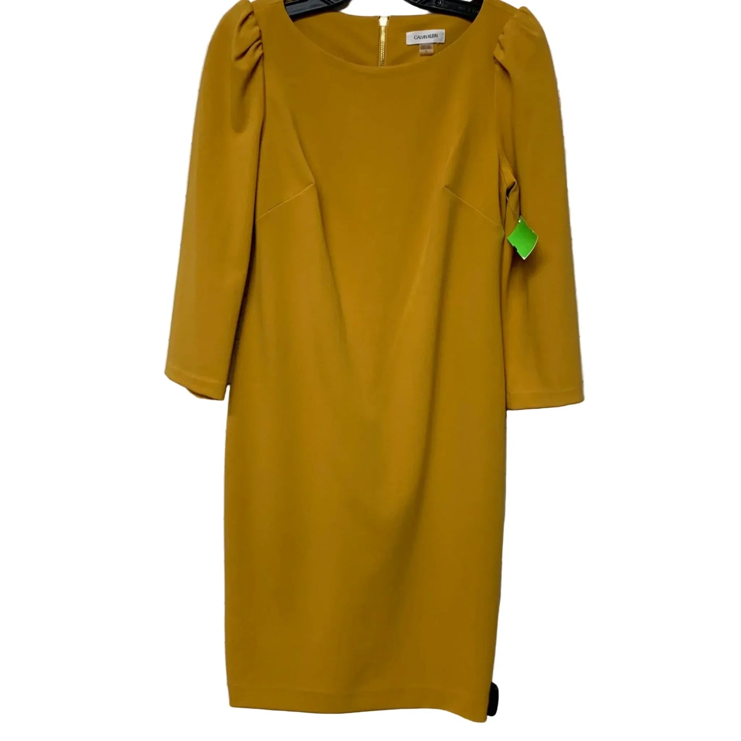 Dress Work By Calvin Klein In Yellow, Size: M