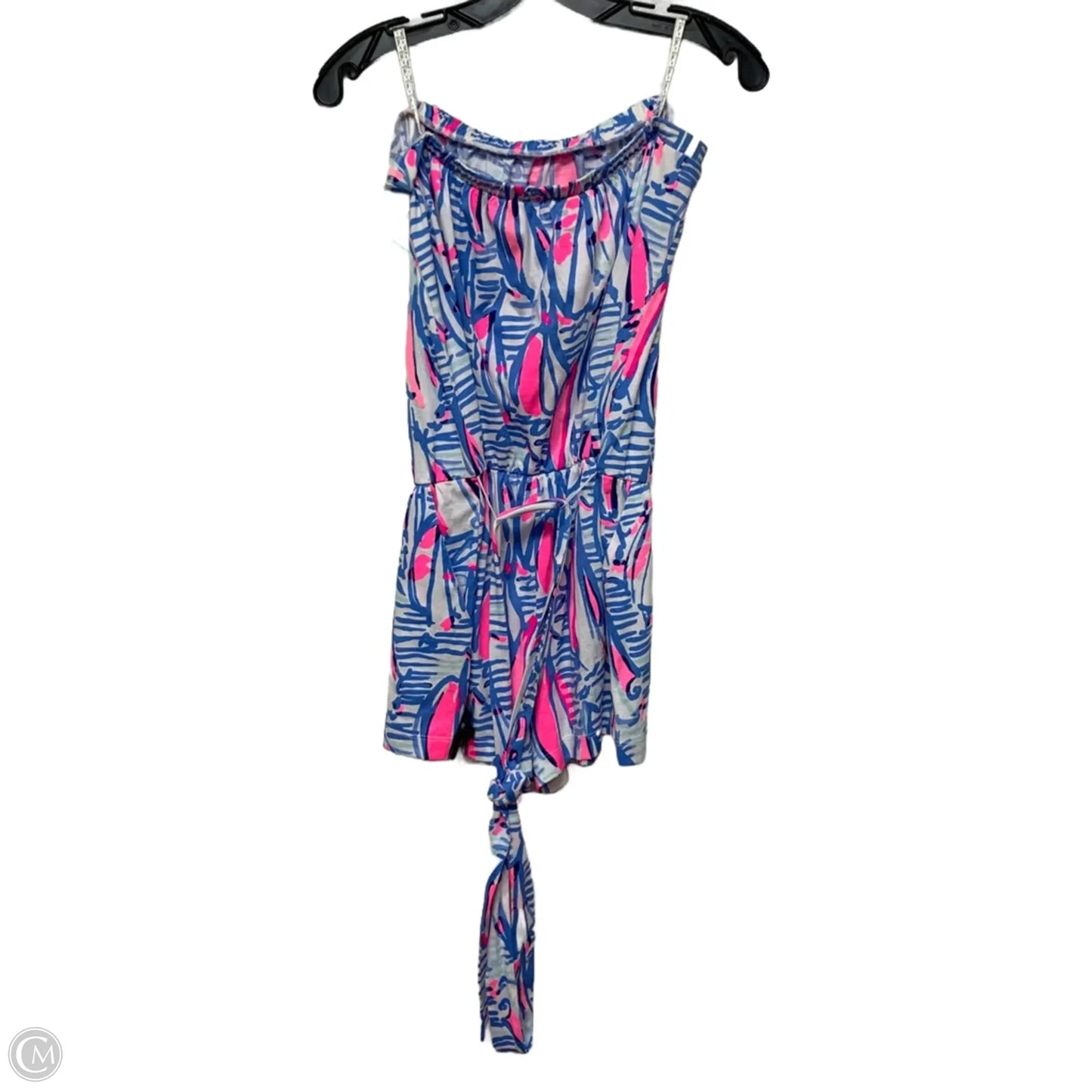 Romper Designer By Lilly Pulitzer In Blue & Pink, Size: L