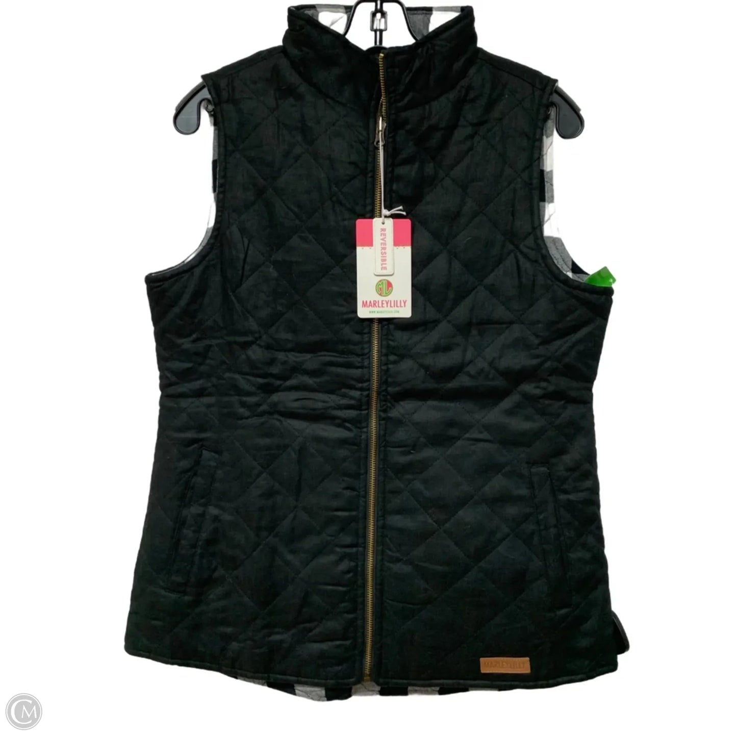 Vest Puffer & Quilted By Marley Lilly In Black, Size: S