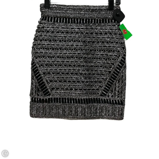 Skirt Mini & Short By maje In Black & Silver, Size: Xs