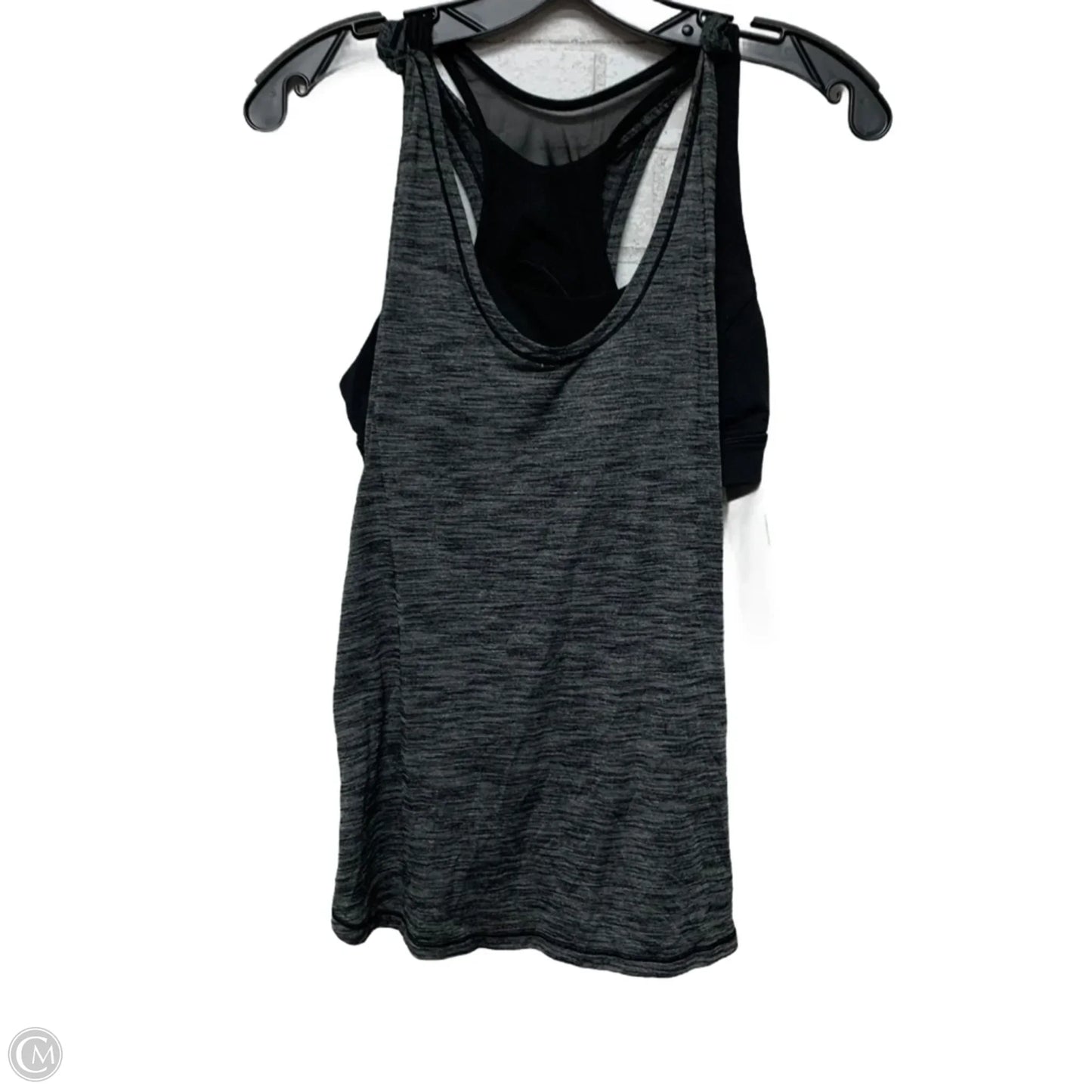 Athletic Tank Top By Lululemon In Black & Grey, Size: S