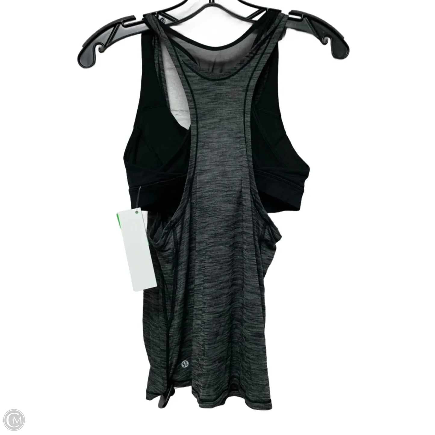 Athletic Tank Top By Lululemon In Black & Grey, Size: S
