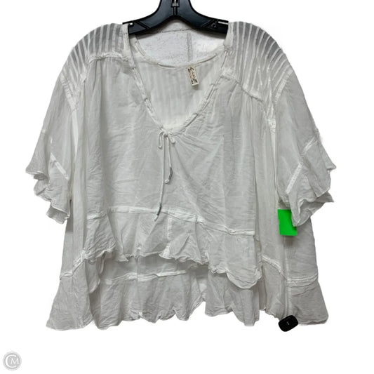 Top Short Sleeve By Free People In White, Size: L