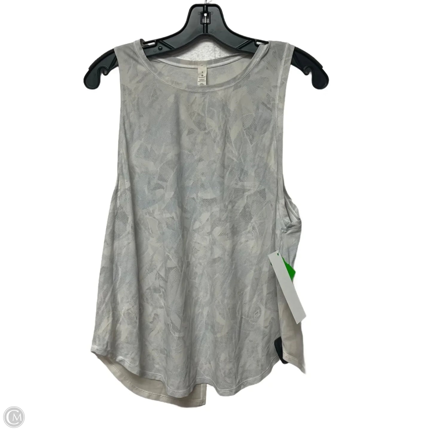 Athletic Tank Top By Lululemon In Grey & White, Size: S