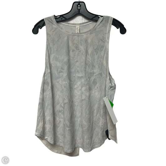 Athletic Tank Top By Lululemon In Grey & White, Size: S