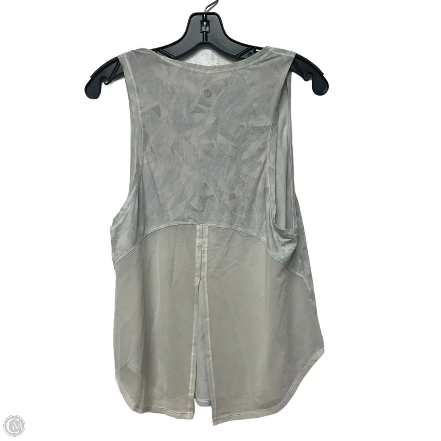 Athletic Tank Top By Lululemon In Grey & White, Size: S