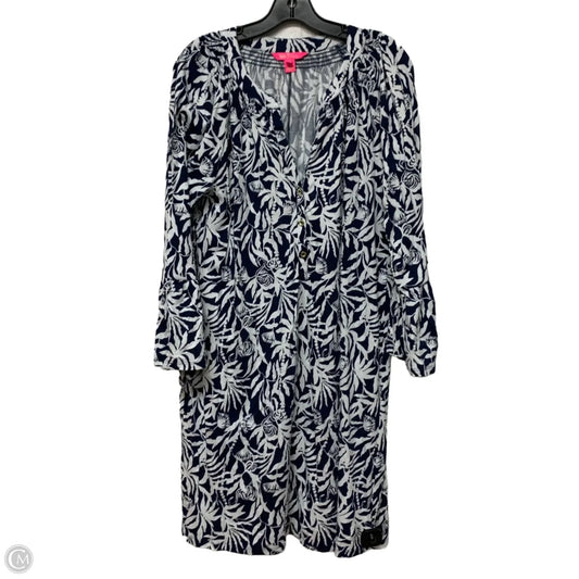 Dress Designer By Lilly Pulitzer In Blue & White, Size: Xxl