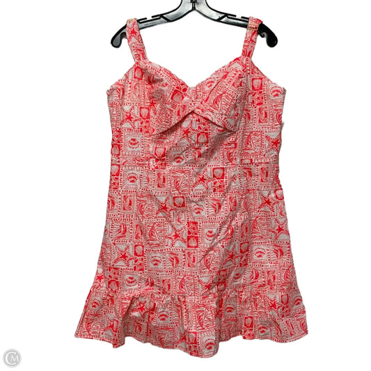 Dress Designer By Lilly Pulitzer In Pink & White, Size: Xl