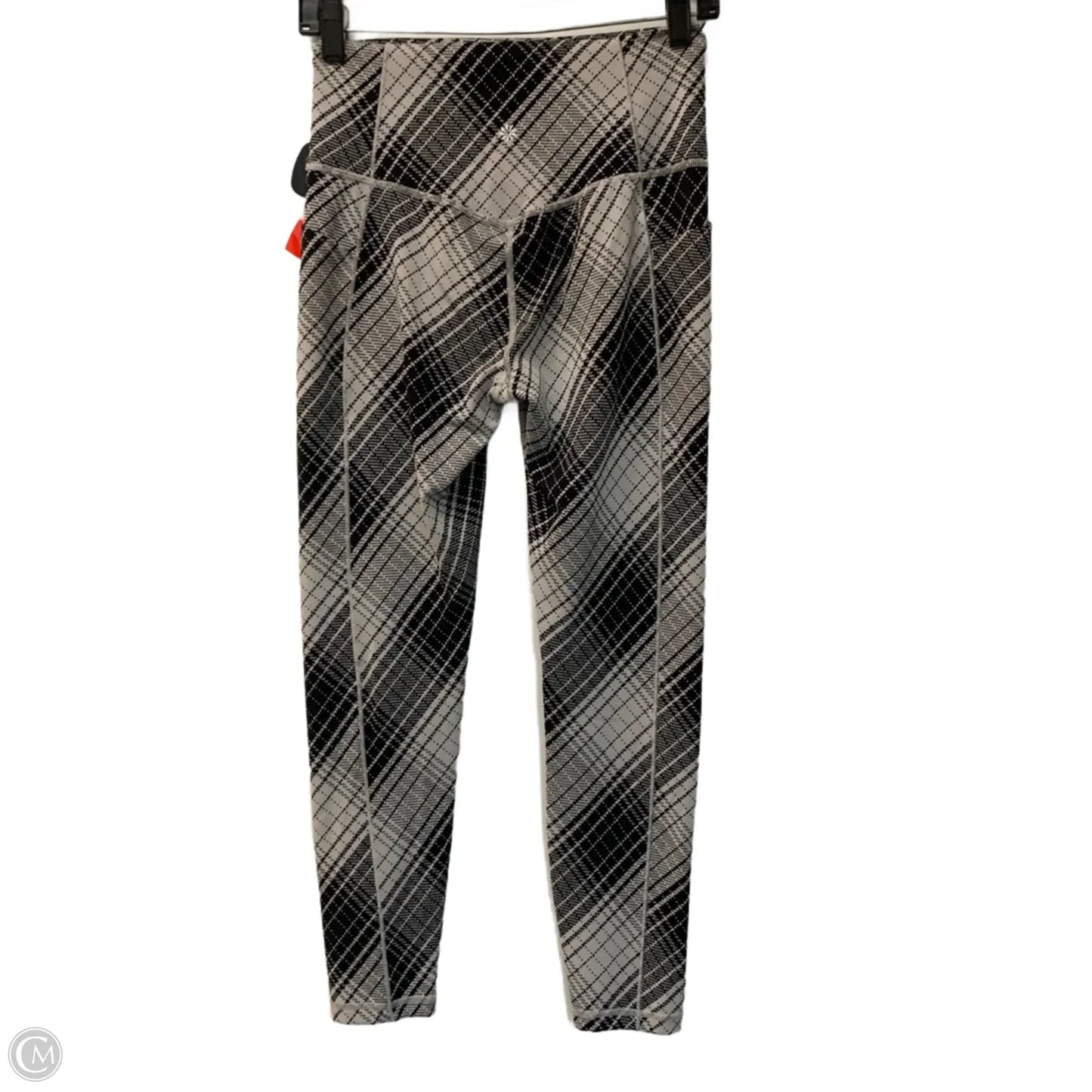 Athletic Leggings By Athleta In Black & Grey, Size: S