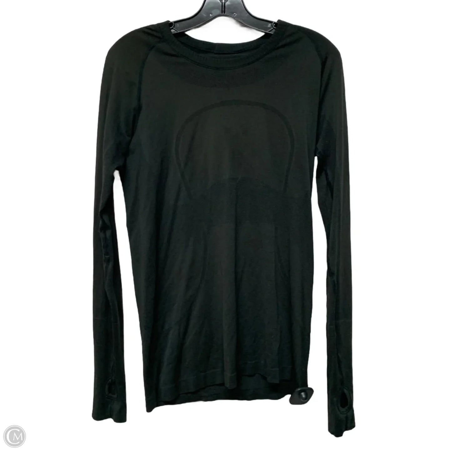 Athletic Top Long Sleeve Crewneck By Lululemon In Black, Size: M
