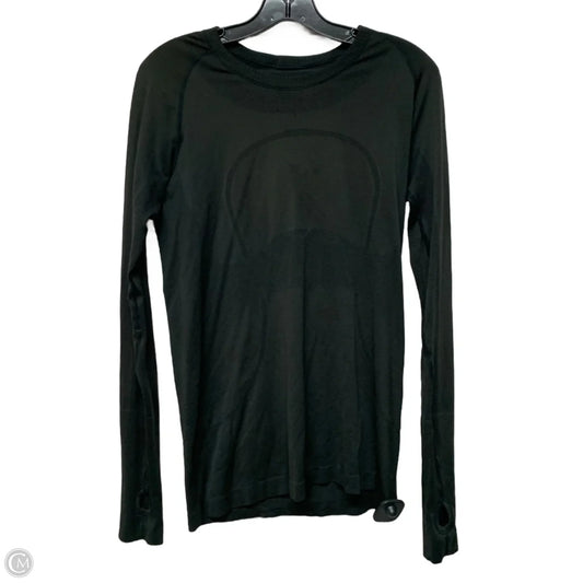 Athletic Top Long Sleeve Crewneck By Lululemon In Black, Size: M