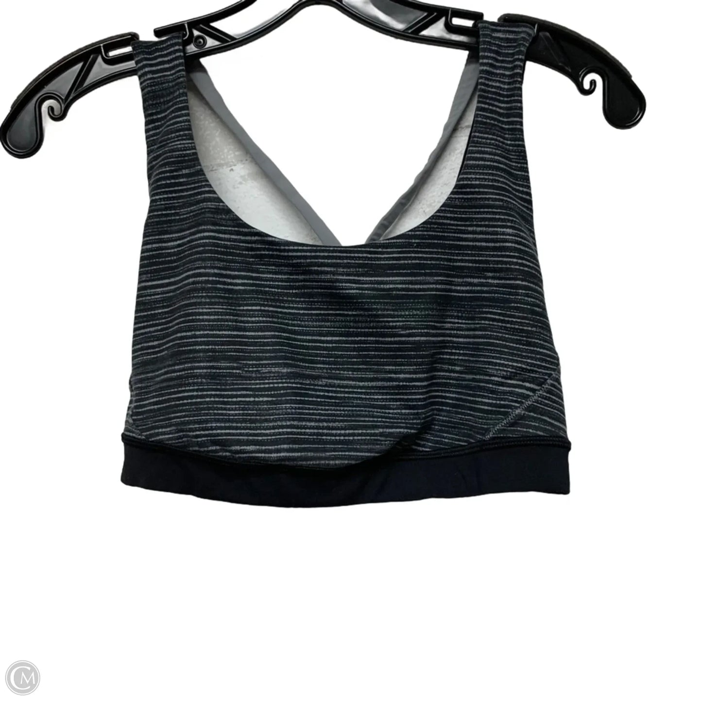 Athletic Bra By Lululemon In Black & Grey, Size: S
