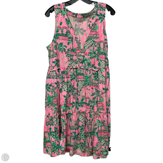 Dress Designer By Lilly Pulitzer In Green & Pink, Size: M