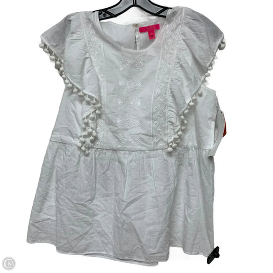 Top Sleeveless Designer By Lilly Pulitzer In White, Size: M