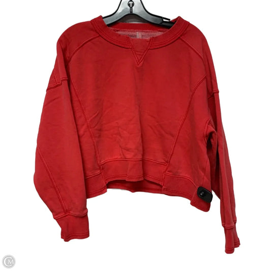 Sweatshirt Crewneck By Free People In Red, Size: S