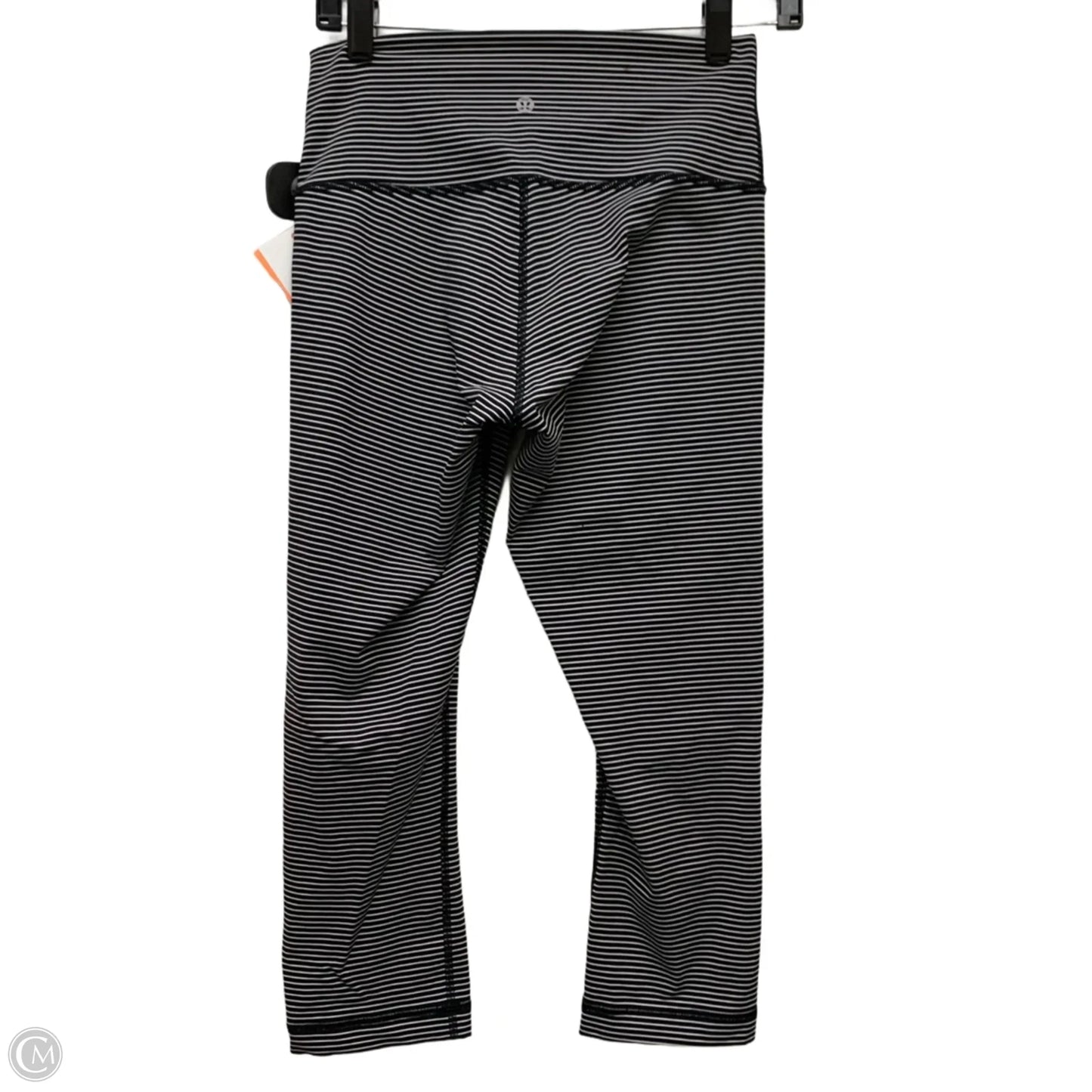 Athletic Capris By Lululemon In Black & White, Size: M