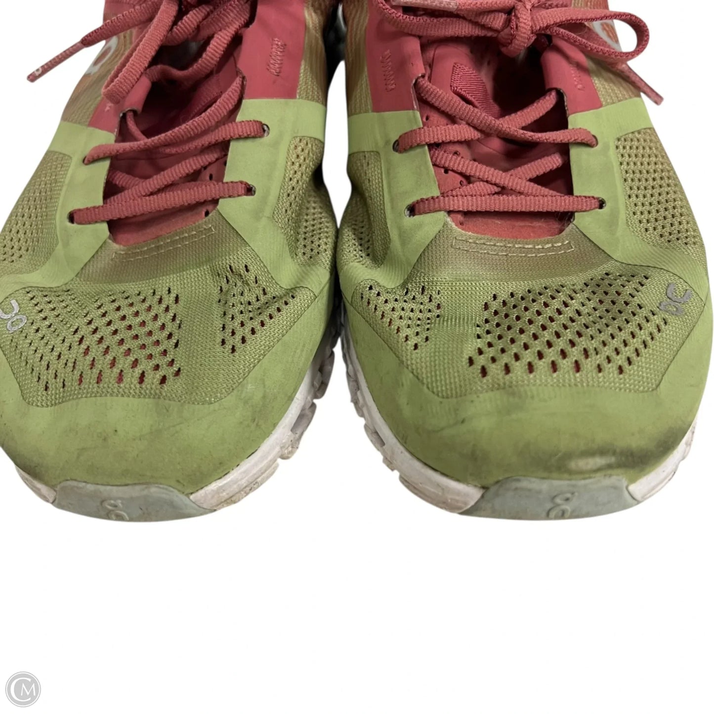 Shoes Athletic By On Cloud In Green & Pink, Size: 8