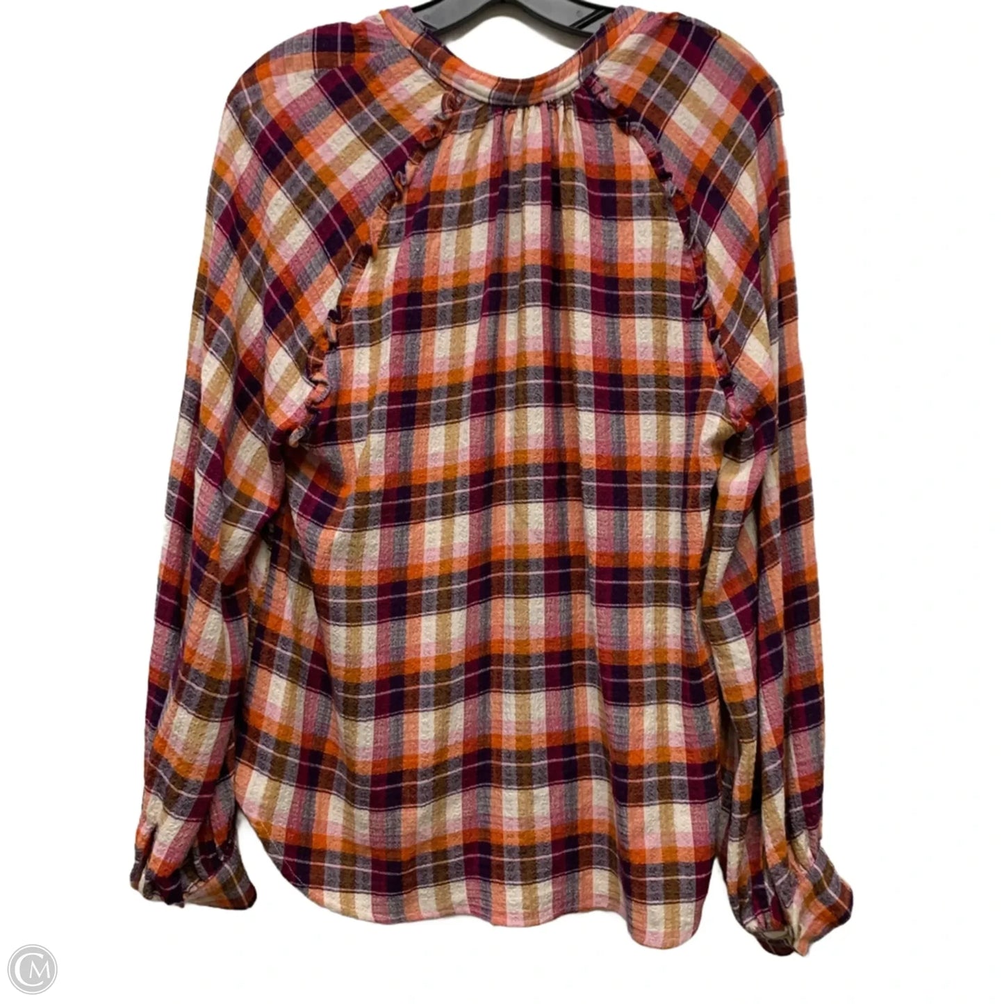 Top Long Sleeve By Pilcro In Plaid Pattern, Size: M