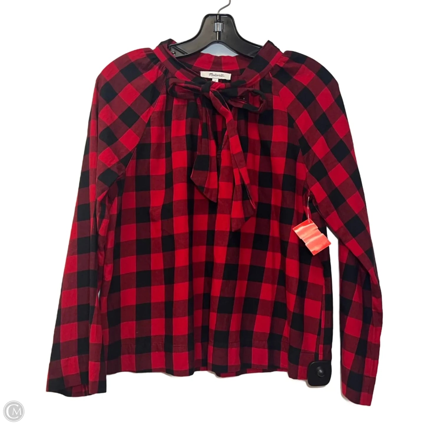 Top Long Sleeve By Madewell In Red, Size: S