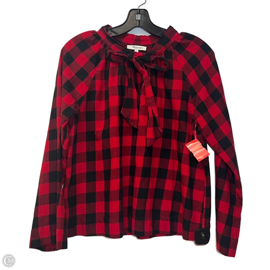 Top Long Sleeve By Madewell In Red, Size: S