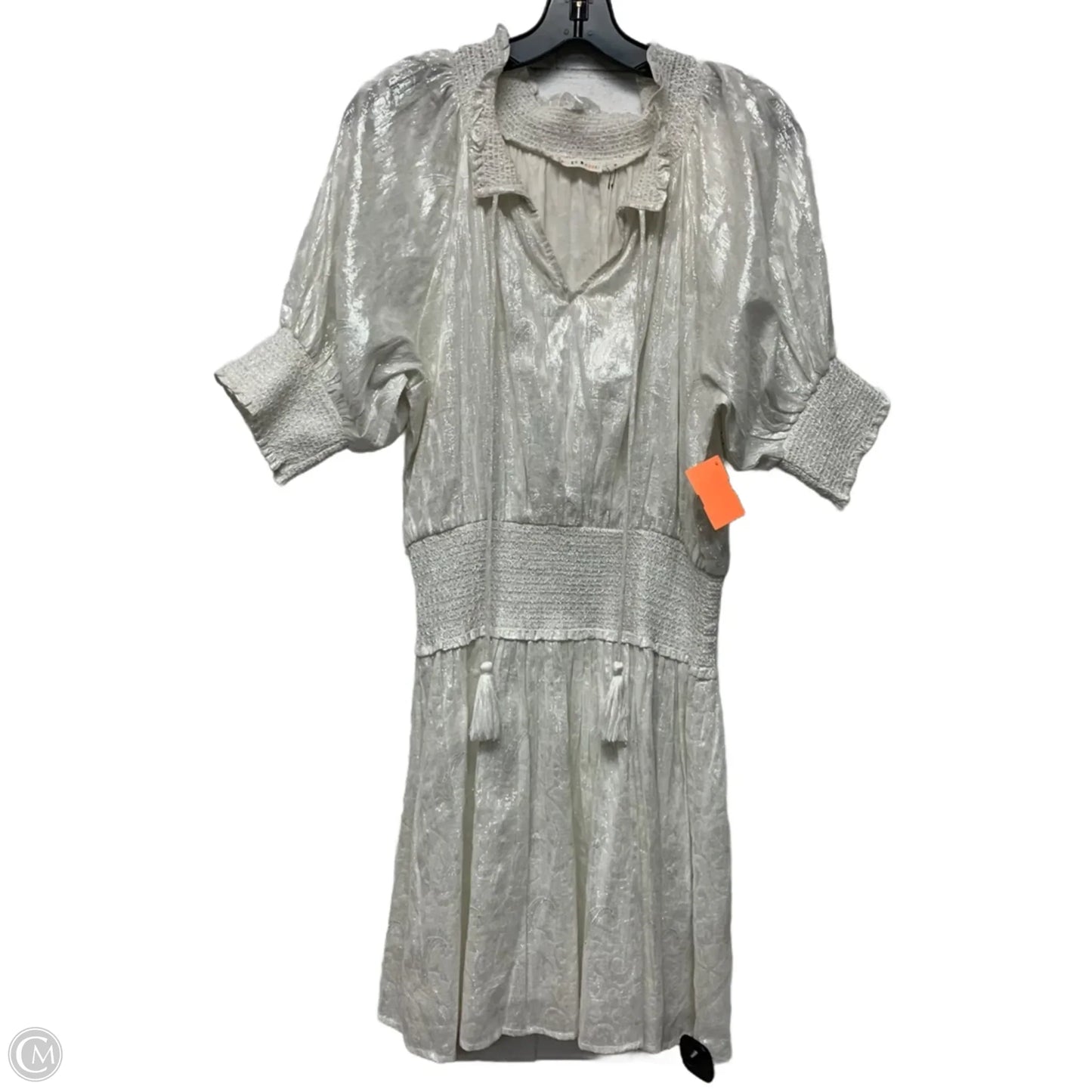 Dress Casual Short By Roller Rabbit In Silver & White, Size: M