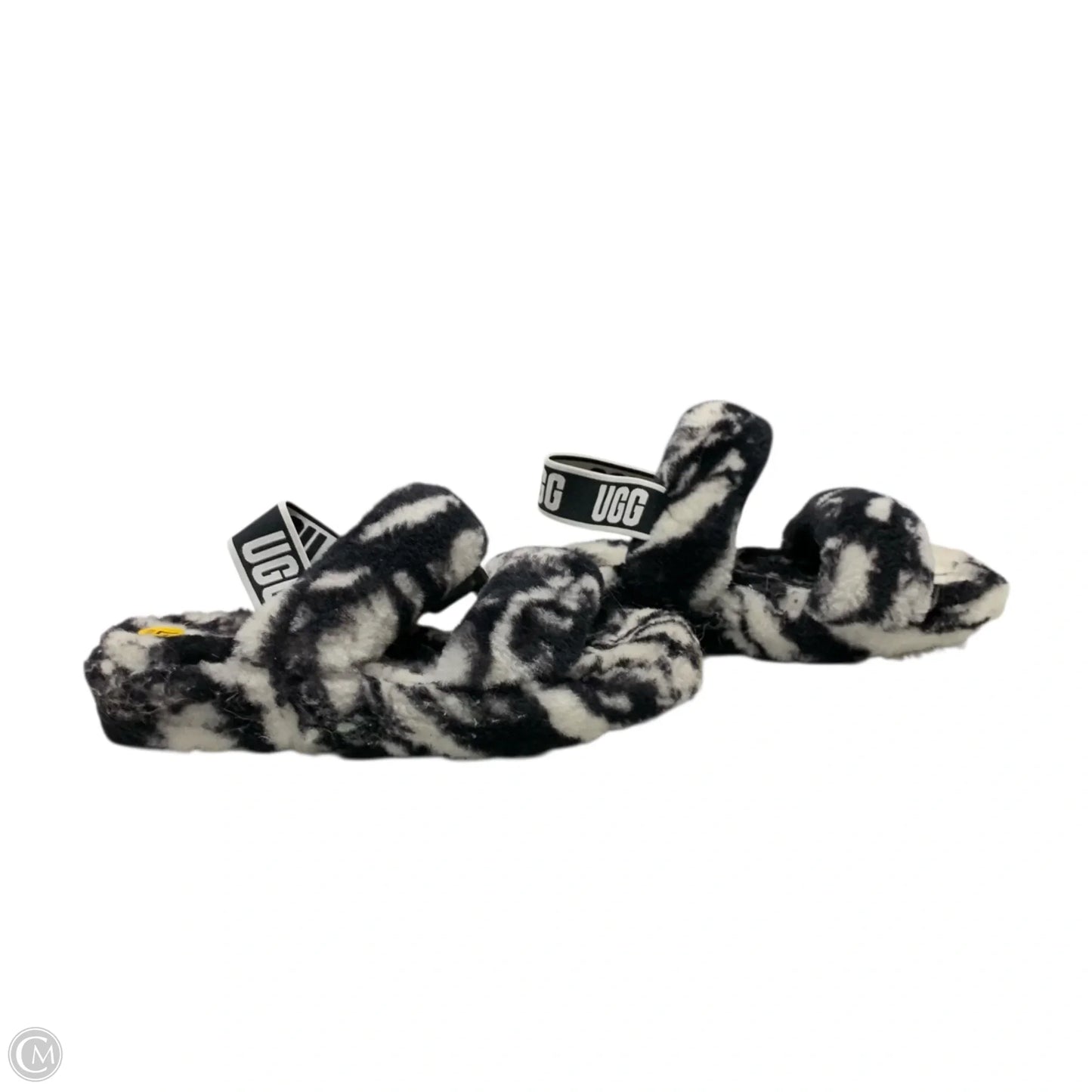 Sandals Designer By Ugg In Black & White, Size: 7
