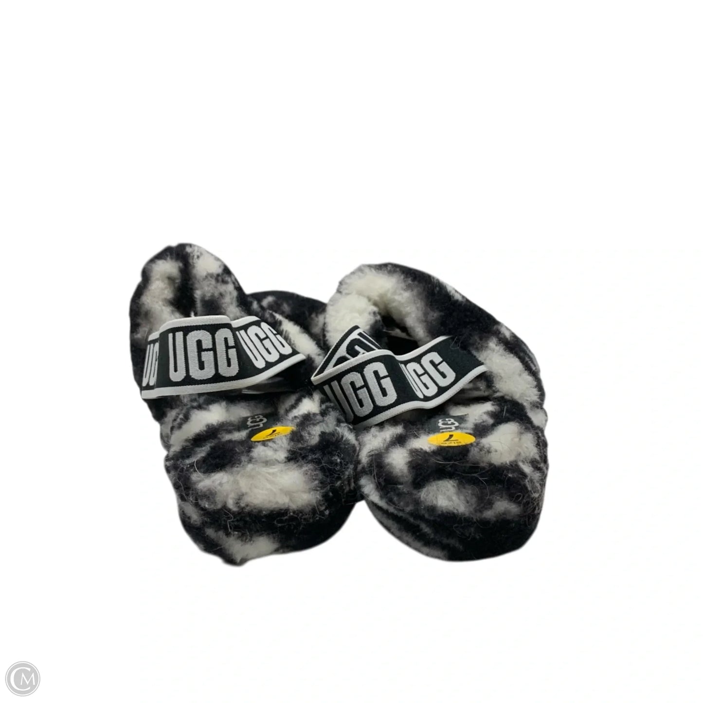 Sandals Designer By Ugg In Black & White, Size: 7