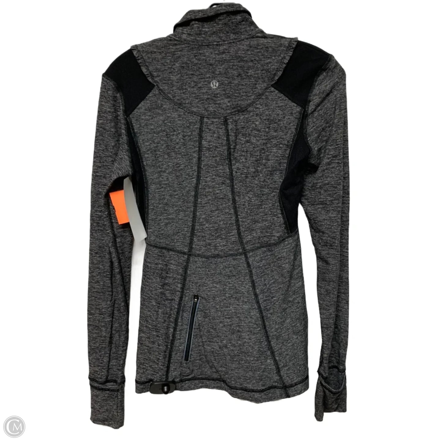 Athletic Top Long Sleeve Collar By Lululemon In Grey, Size: S