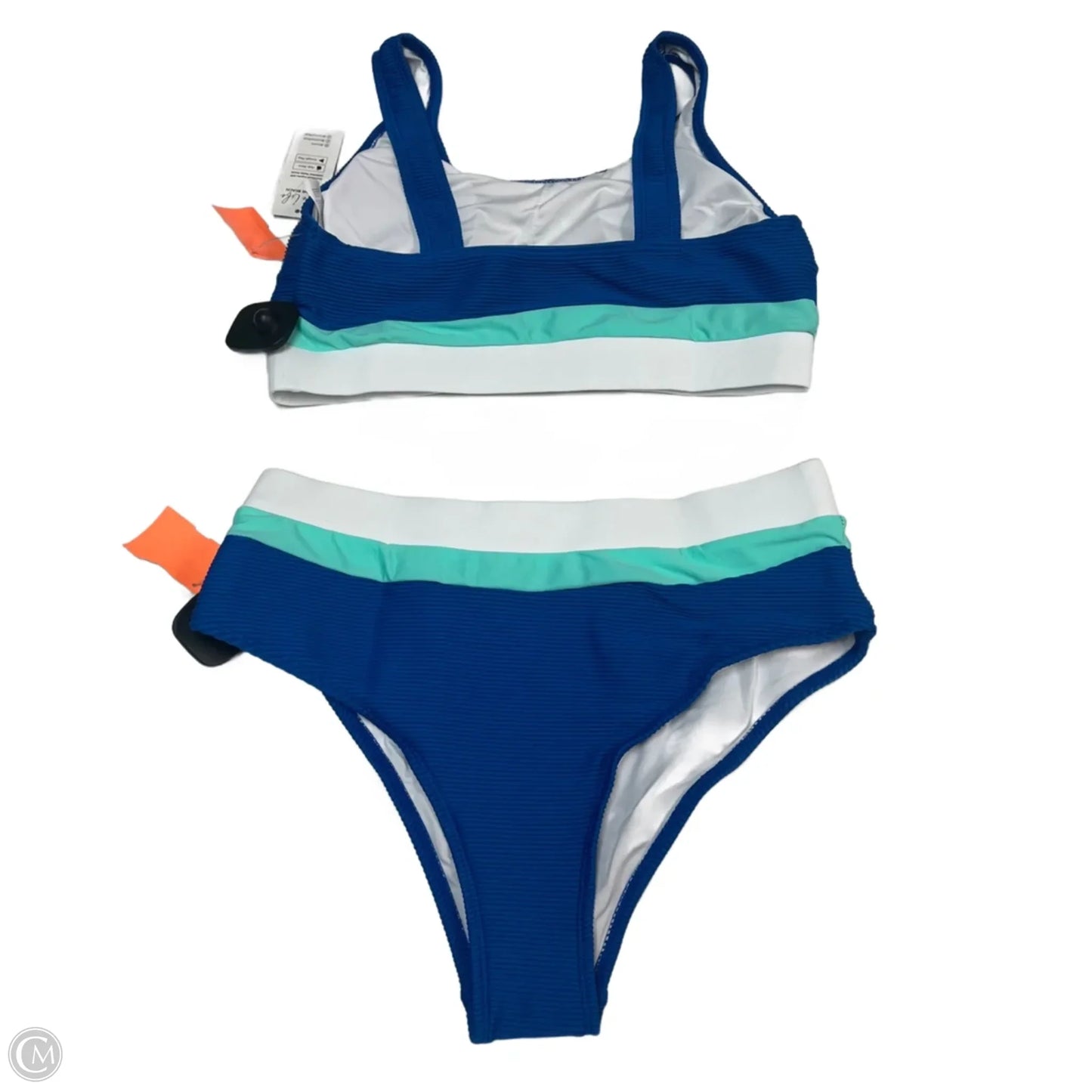 Swimsuit 2pc By Cupshe In Blue & White, Size: M