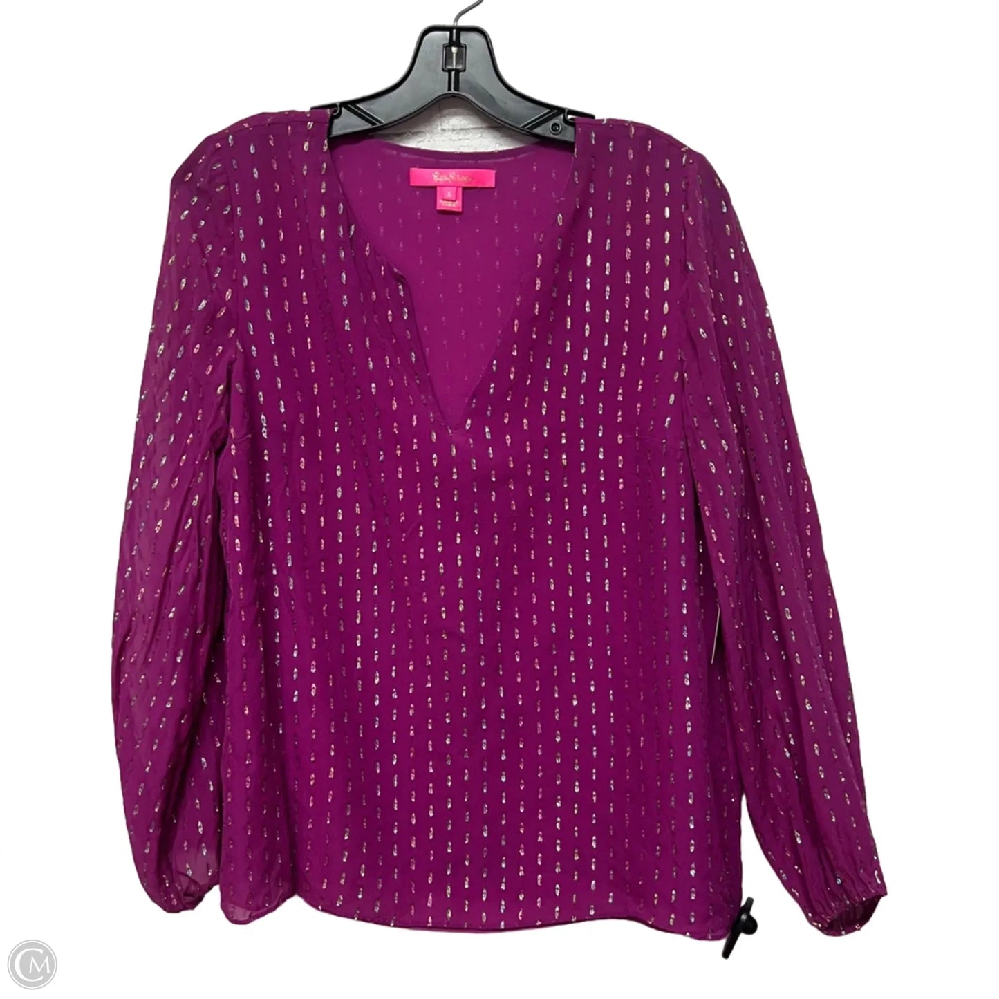 Top Long Sleeve Designer By Lilly Pulitzer In Purple, Size: S