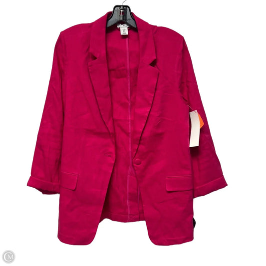 Blazer Designer By Halston In Pink, Size: M